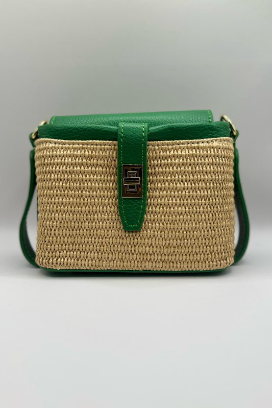 Borsa mini rafia - Verde