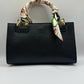 Borsa Mini Kelly foulard - Nero