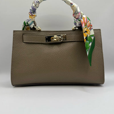 Borsa Mini Kelly foulard - Taupe