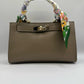 Borsa Mini Kelly foulard - Taupe