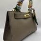Borsa Mini Kelly foulard - Taupe