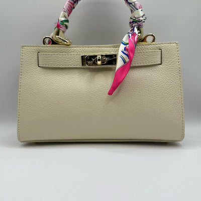 Borsa Mini Kelly foulard - Beige