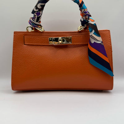 Borsa Mini Kelly foulard - Arancio