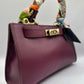 Borsa Mini Kelly foulard - Bordeaux