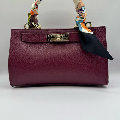 Borsa Mini Kelly foulard - Bordeaux