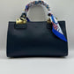 Borsa Mini Kelly foulard - Blu Navy