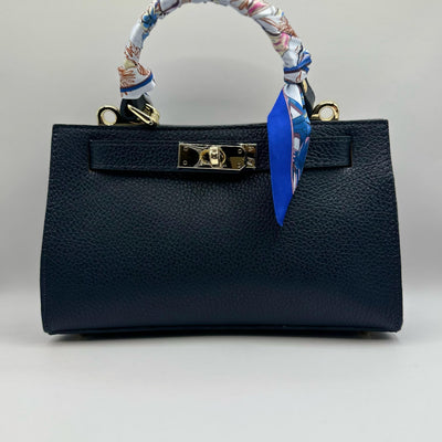 Borsa Mini Kelly foulard - Blu Navy