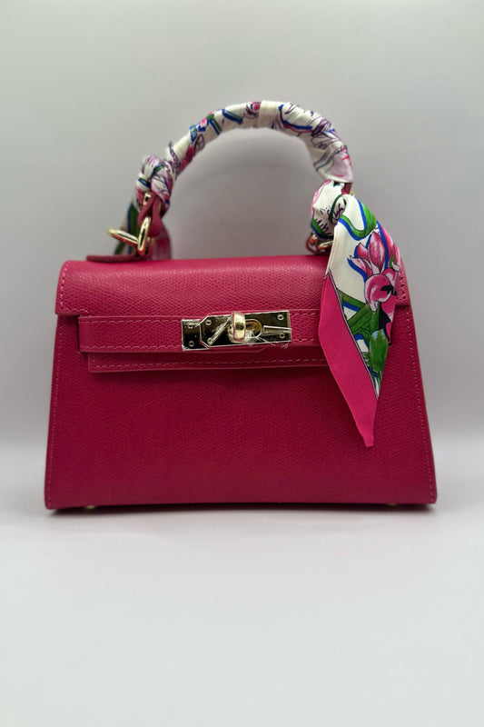 Borsa Mini K foulard - Fucsia