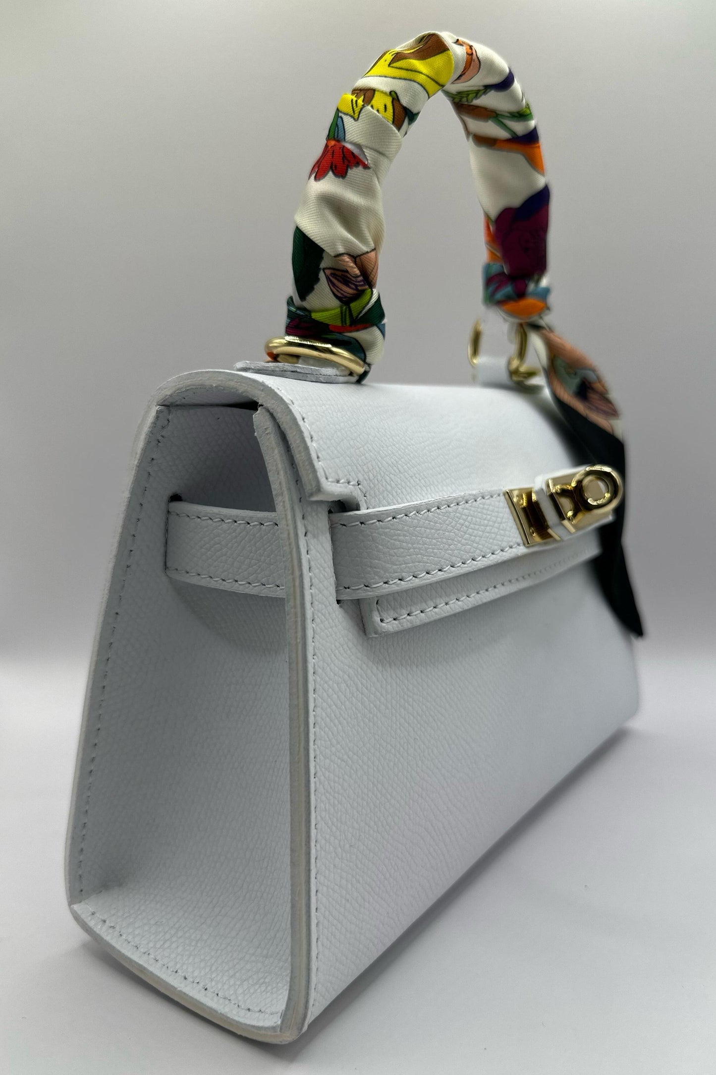 Borsa Mini K foulard - Bianco