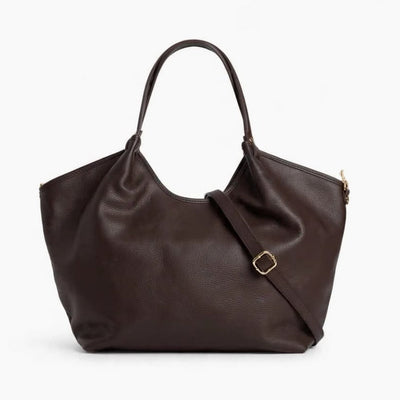 Borsa Jenny in pelle - Cioccolato