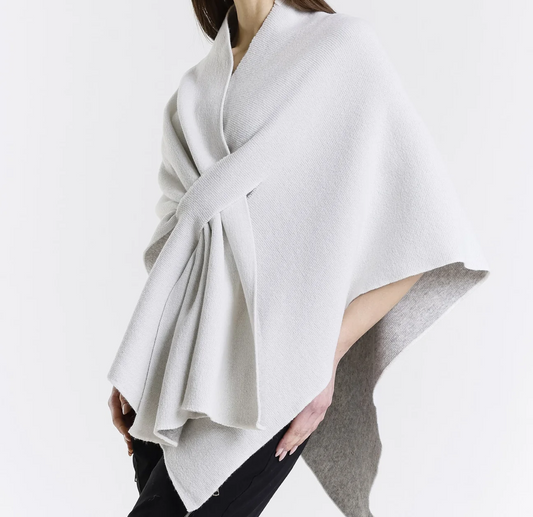 Poncho panna/grigio