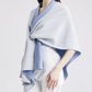 Poncho fiordaliso/crema