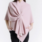 Poncho rosa antico/beige