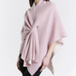 Poncho rosa antico/beige