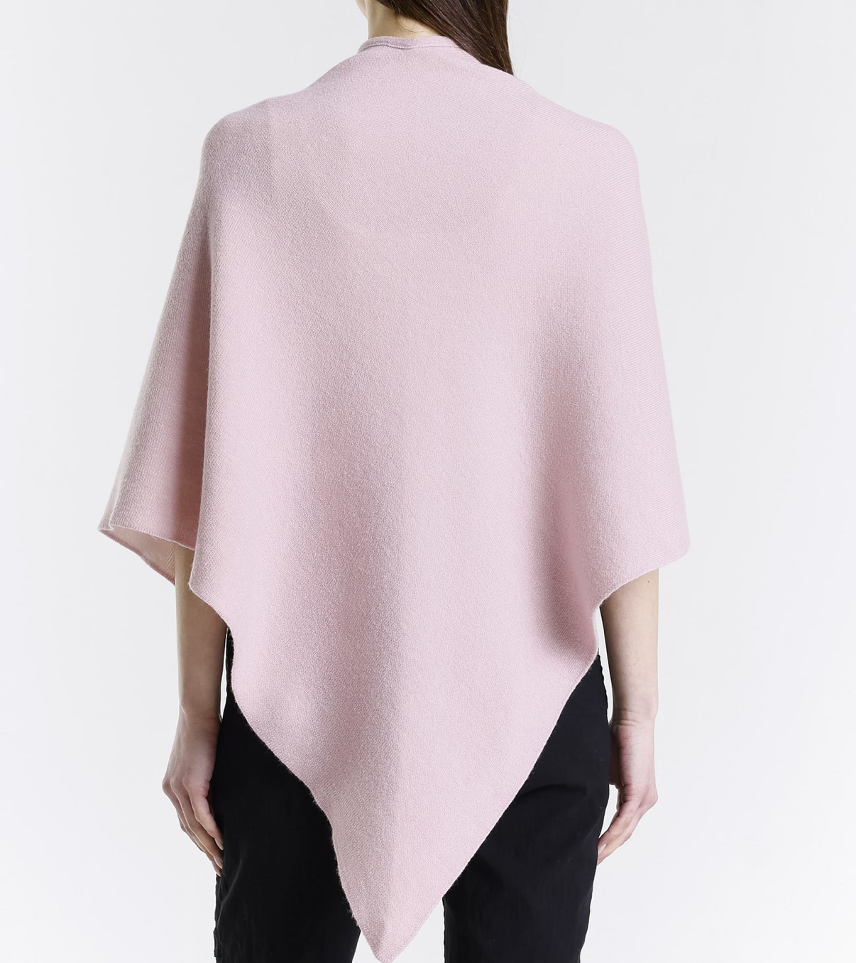 Poncho rosa antico/beige