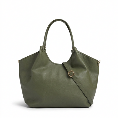 Borsa Jenny in pelle - Militare
