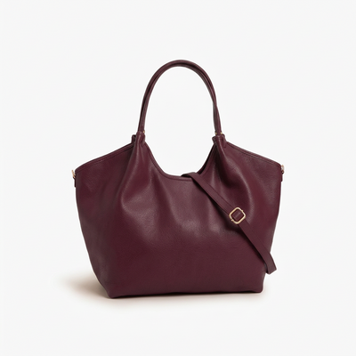 Borsa Jenny in pelle - Bordeaux