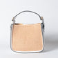 Borsa pelle e rafia - Bianco