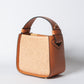 Borsa pelle e rafia - Cuoio